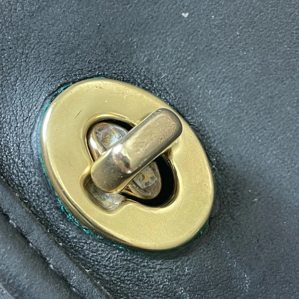 COACH 9755 CROSSBODY BLACK LEATHER BAG - Picture 6 of 16